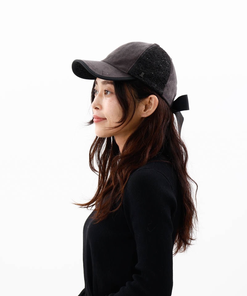 LANVIN en Bleu （ランバン オン ブルー）】ベロアリボンキャップ