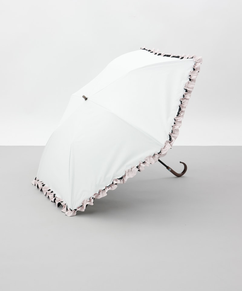 ★新品★Blao　晴雨兼用　デニム　フリル　日傘　１級遮光　サマーシールド　軽量 BLAO（ブラオ）】最強級遮熱サマーシールド フリル晴雨兼用傘