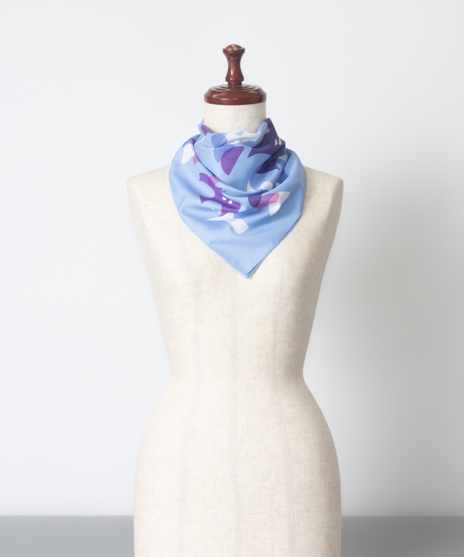 【 クリエイターズ マーケット 】 スズキトモコ 鳥（プチスカーフ）当ストア限定 受注生産品