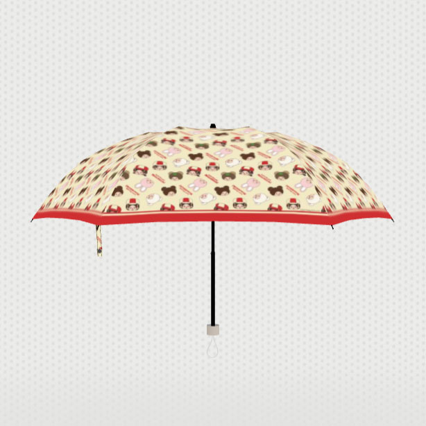 【モンチッチ】 Let's Parade Monchhichi雨傘(折りたたみ) 当ストア限定 受注生産品