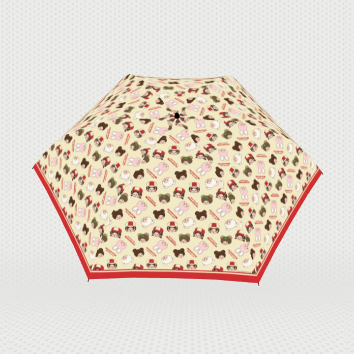 【モンチッチ】 Let's Parade Monchhichi雨傘(折りたたみ) 当ストア限定 受注生産品