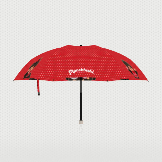 【モンチッチ】 レトロフォトドットプリント雨傘(折りたたみ)当ストア限定受注生産品