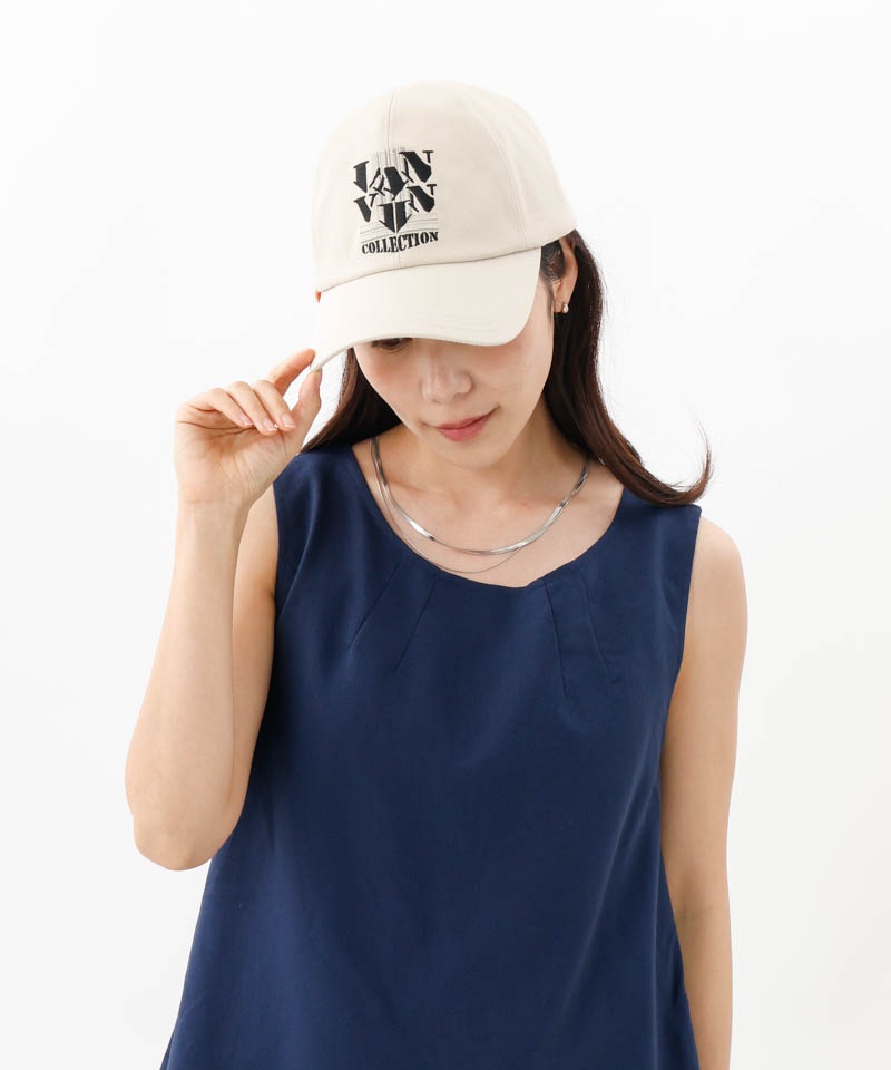 【 LANVIN COLLECTION（ランバン コレクション） 】ＪLロゴ刺しゅうキャップ