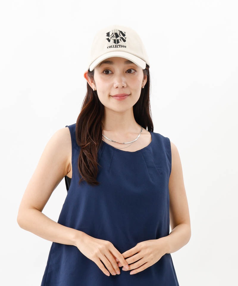 【 LANVIN COLLECTION（ランバン コレクション） 】ＪLロゴ刺しゅうキャップ