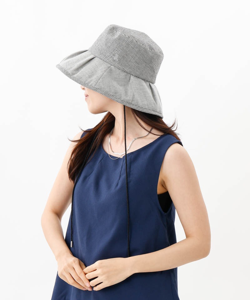 【 LANVIN COLLECTION（ランバン コレクション） 】ギンガムカサブランカハット