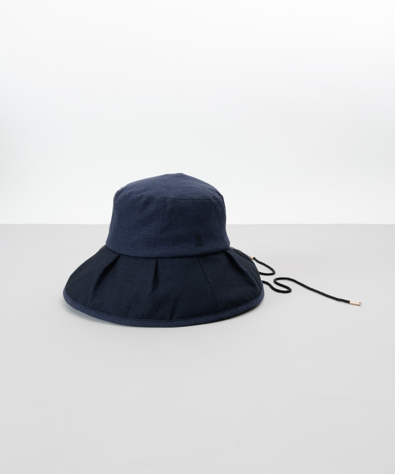 【 LANVIN COLLECTION（ランバン コレクション） 】ギンガムカサブランカハット