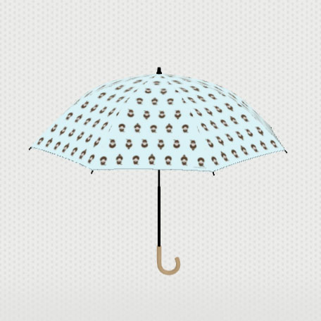 【モンチッチ】  シンプルプリント晴雨兼用傘(1段ショート) 当ストア限定 受注生産品