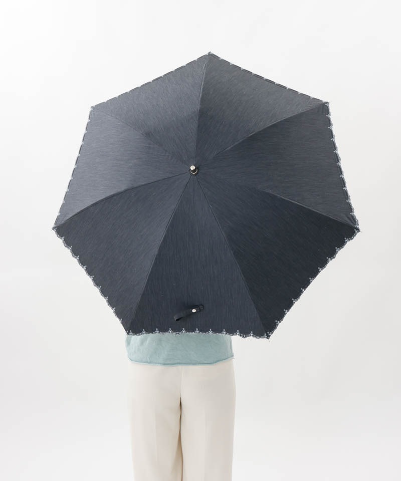 【 BLAO（ブラオ）】サマーシールド　ボーラー刺しゅう晴雨兼用傘(長傘)