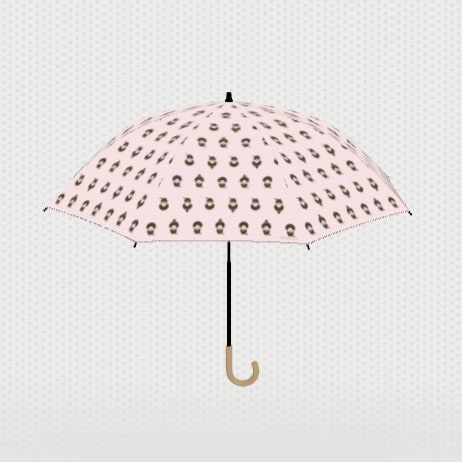 【モンチッチ】シンプルプリント晴雨兼用傘(1段ショート)当ストア限定 受注生産品