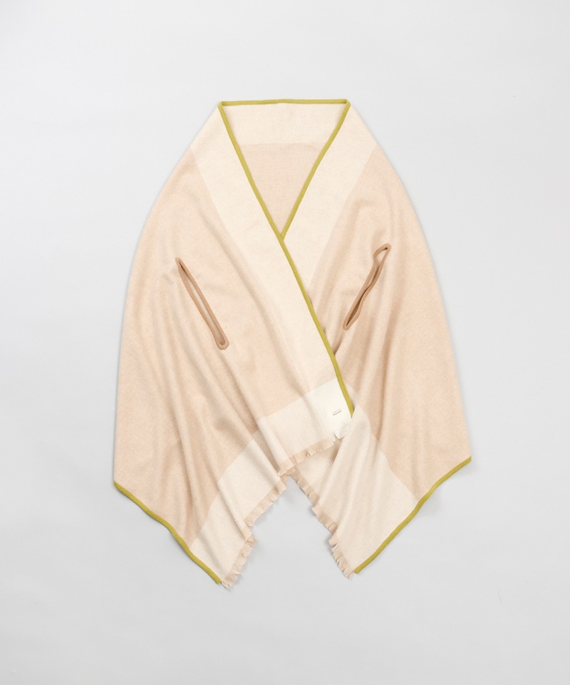 【 Beaurance （ビューランス）】ウールニットパイピングストール