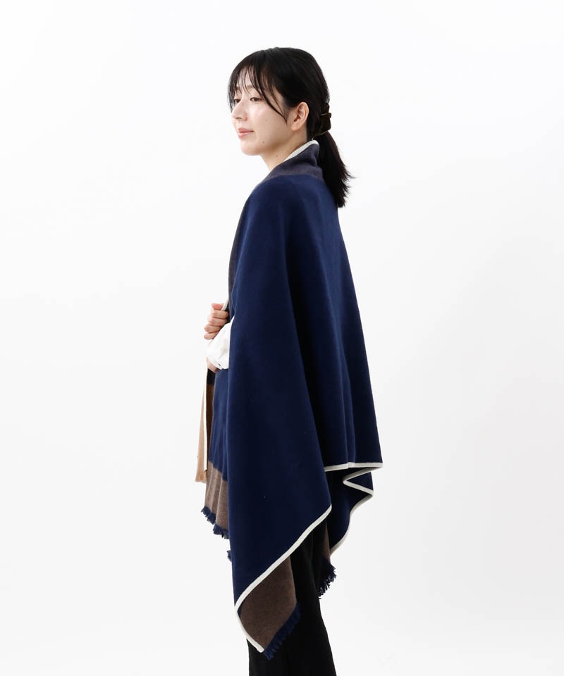 【 Beaurance （ビューランス）】ウールニットパイピングストール