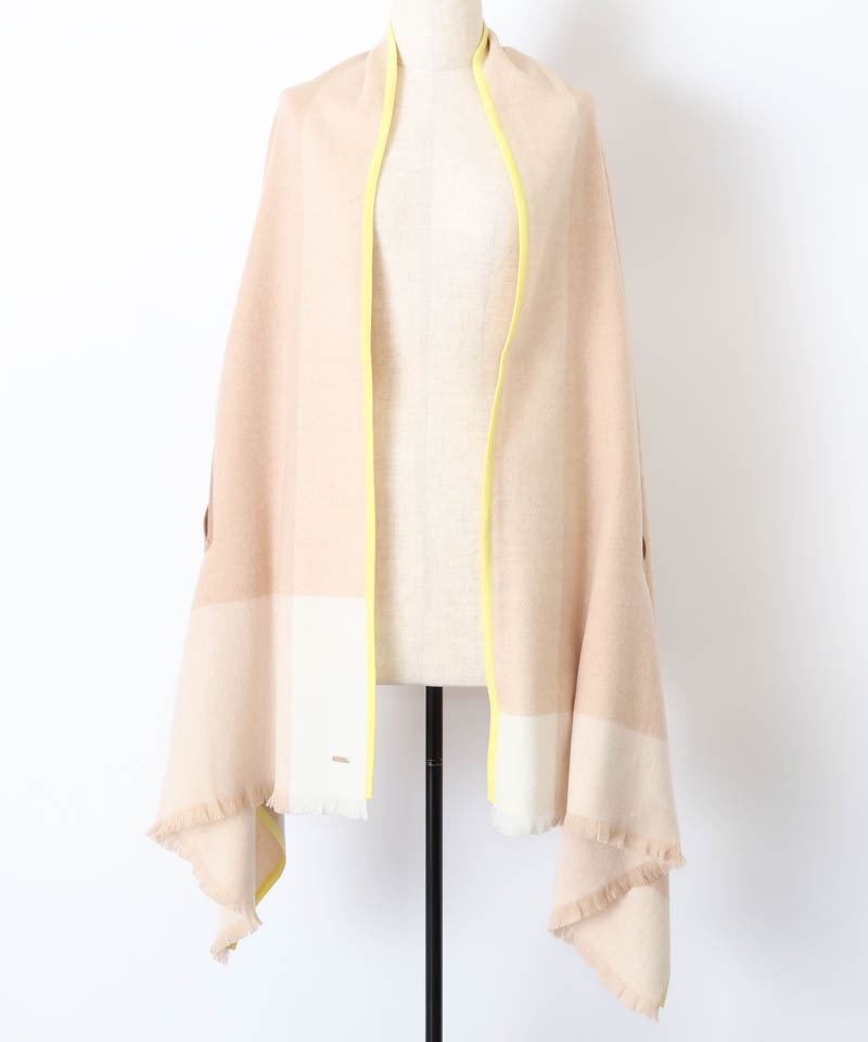 【 Beaurance （ビューランス）】ウールニットパイピングストール