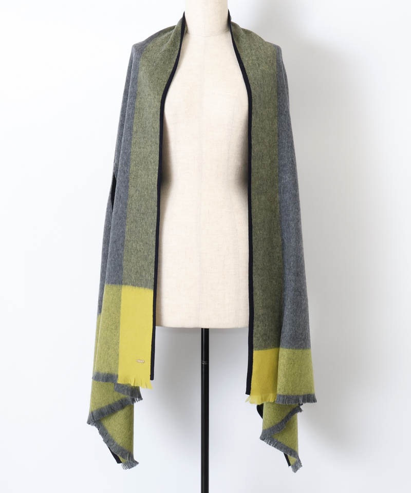 【 Beaurance （ビューランス）】ウールニットパイピングストール