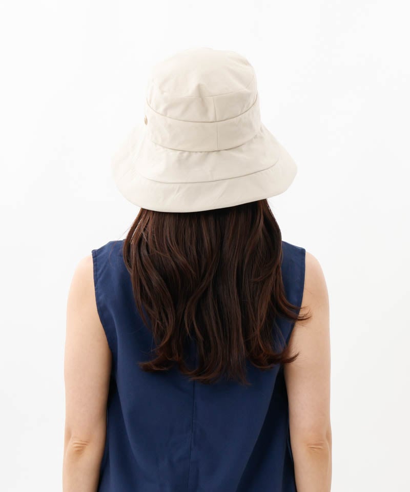 【 LANVIN COLLECTION（ランバン コレクション） 】綿麻キャペリンハット