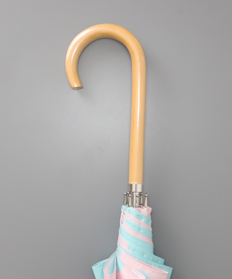 【 クリエイターズ マーケット 】 大江 由佳　hanaming　-pink × mint umbrella-（雨傘）受注生産品