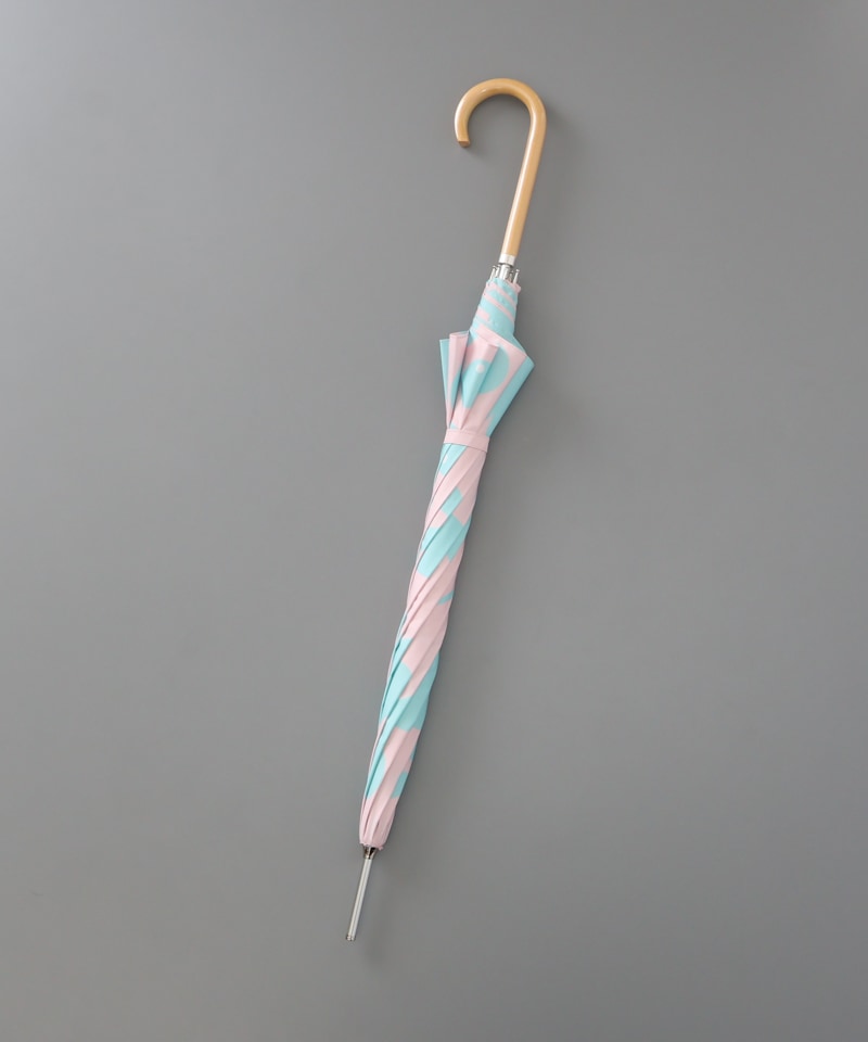 【 クリエイターズ マーケット 】 大江 由佳　hanaming　-pink × mint umbrella-（雨傘）受注生産品