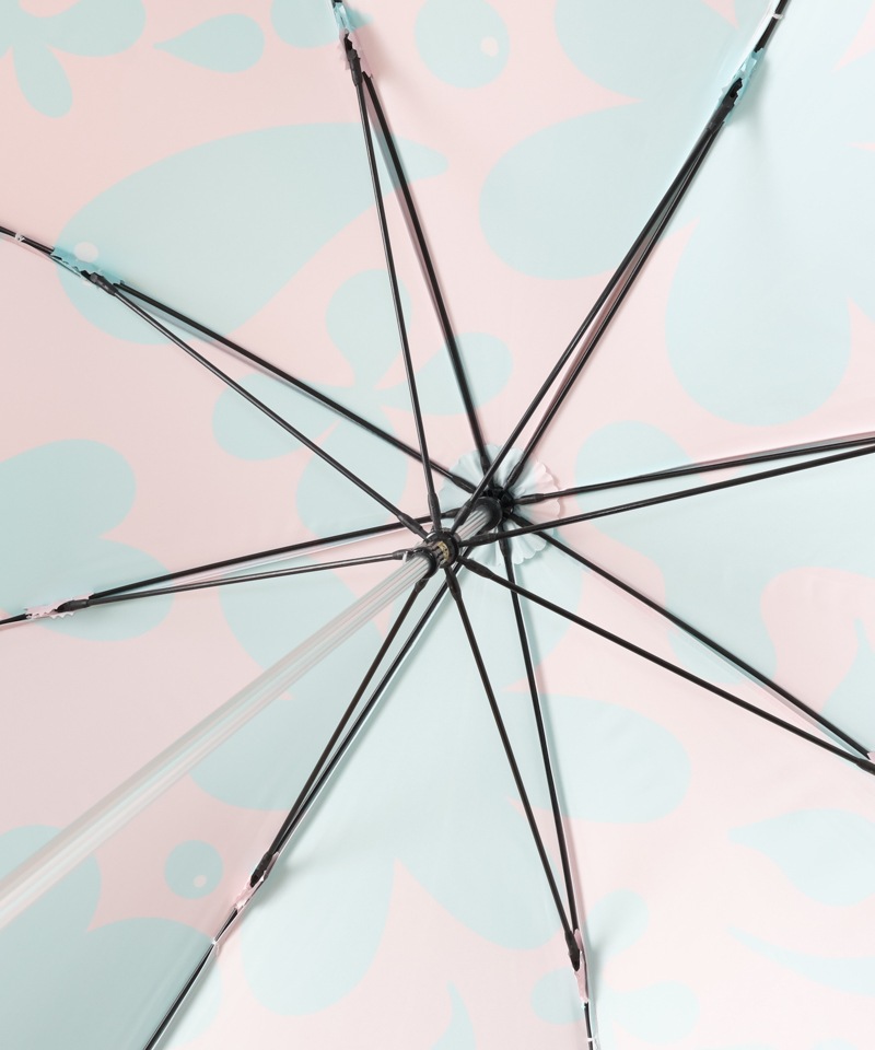 【 クリエイターズ マーケット 】 大江 由佳　hanaming　-pink × mint umbrella-（雨傘）受注生産品