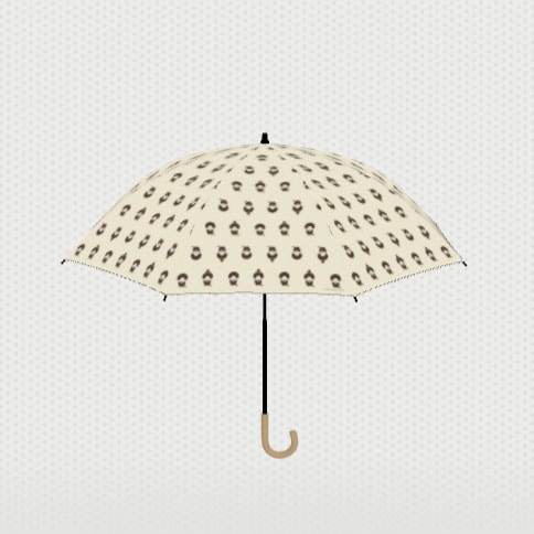 【モンチッチ】 シンプルプリント晴雨兼用傘(1段ショート)当ストア限定受注生産品