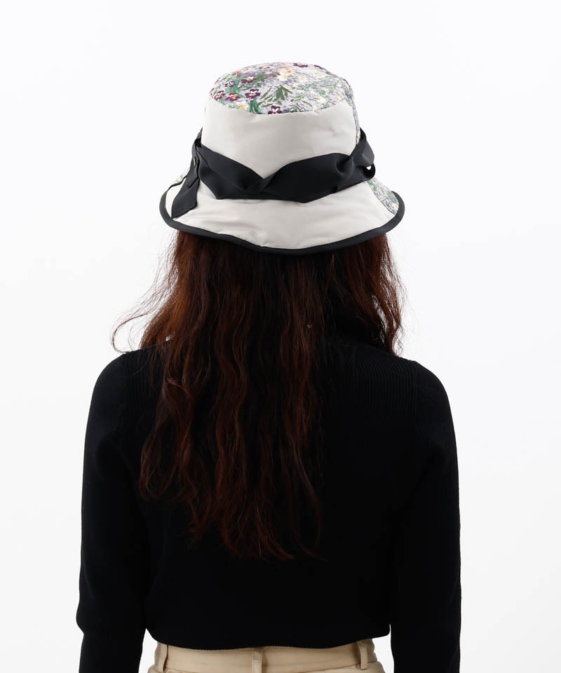 LANVIN en Bleu （ランバン オン ブルー）】花柄プリントハットRIBBON