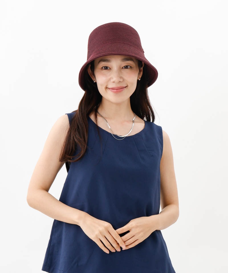 【 LANVIN COLLECTION（ランバン コレクション） 】シルクブレードクロッシェハット