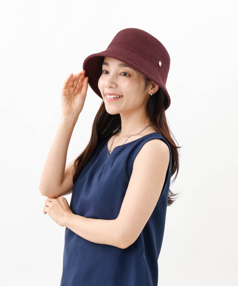 【 LANVIN COLLECTION（ランバン コレクション） 】シルクブレードクロッシェハット