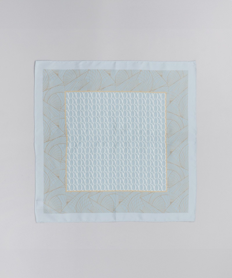 【 Aquascutum（アクアスキュータム）】シルクプリントプチスカーフ(WASH)