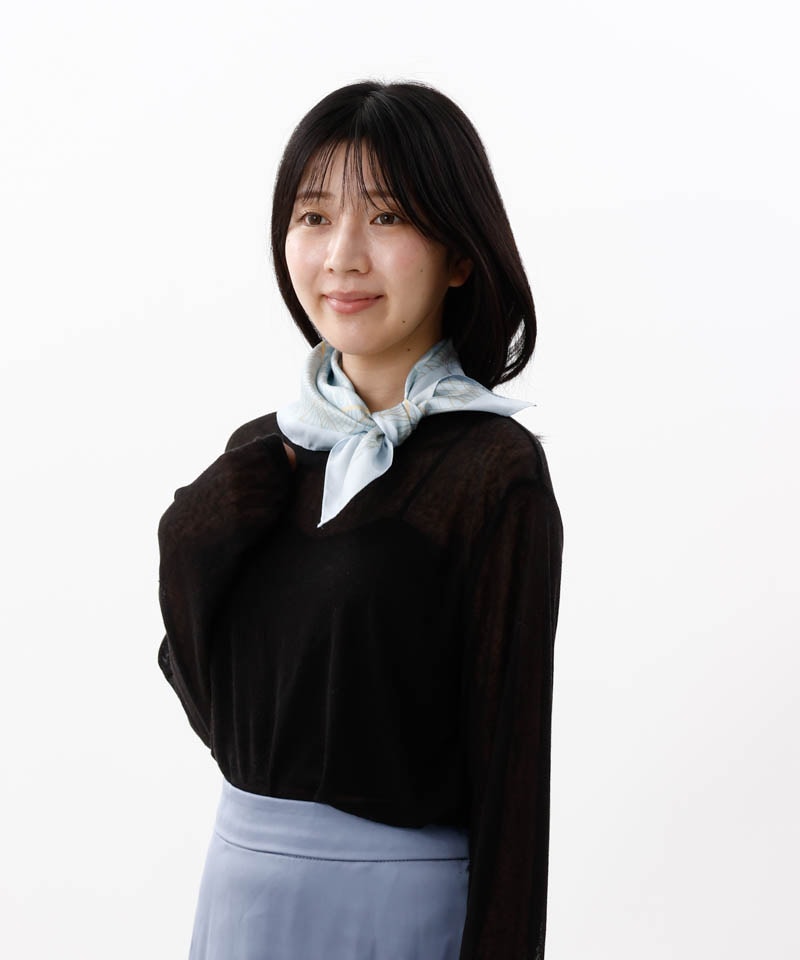 【 Aquascutum（アクアスキュータム）】シルクプリントプチスカーフ(WASH)