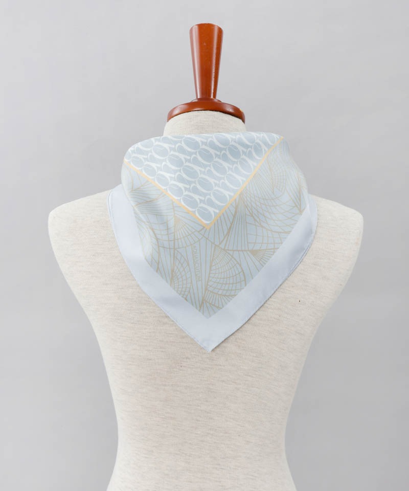 【 Aquascutum（アクアスキュータム）】シルクプリントプチスカーフ(WASH)