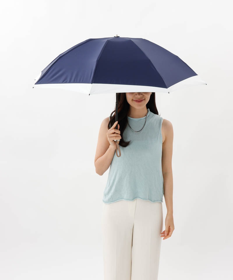 【 BLAO（ブラオ）】サマーシールド　変形切継ぎ晴雨兼用傘(折りたたみ)