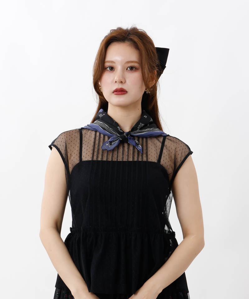 【 ANNA SUI（アナ スイ）】シルクメロープチスカーフ