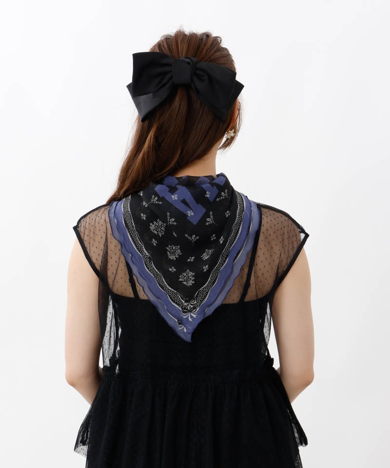 【 ANNA SUI（アナ スイ）】シルクメロープチスカーフ