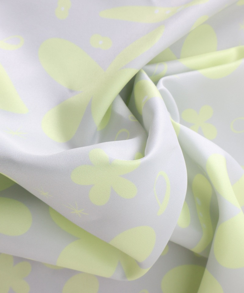 【 クリエイターズ コラボ 】大江 由佳　lala -lemon yellow scarf-（スクエアスカーフ） 受注生産品