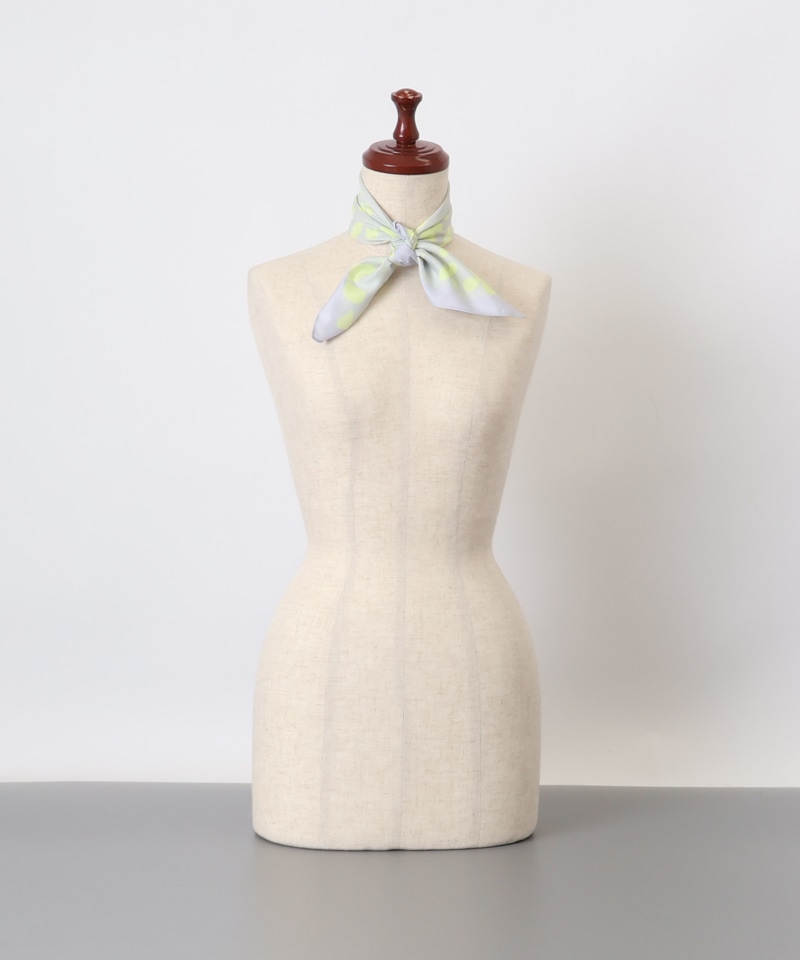 【 クリエイターズ コラボ 】大江 由佳　lala -lemon yellow scarf-（スクエアスカーフ） 受注生産品