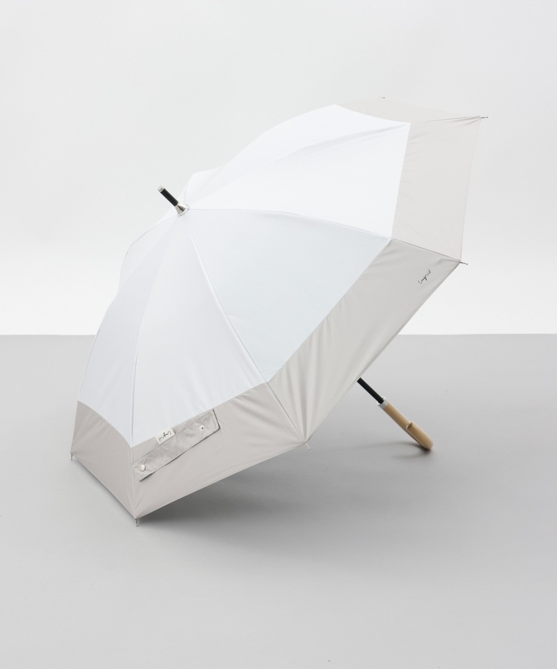 【Ungrid（アングリッド）】切継ぎロゴプリント晴雨兼用傘（長傘）