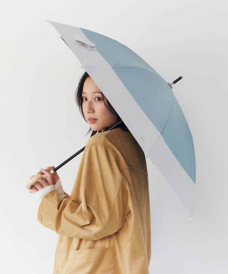 【Ungrid（アングリッド）】切継ぎロゴプリント晴雨兼用傘（長傘）