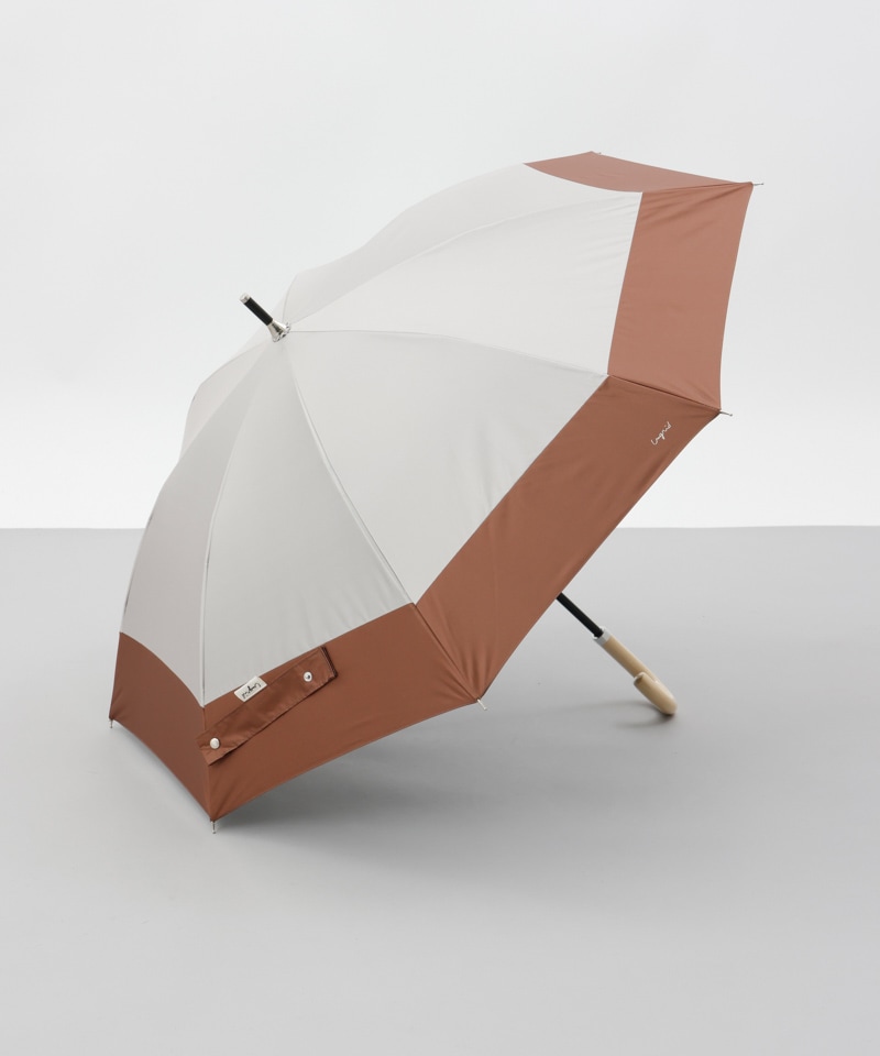 【Ungrid（アングリッド）】切継ぎロゴプリント晴雨兼用傘（長傘）