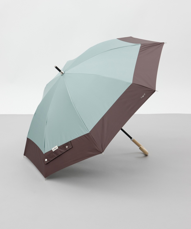 【Ungrid（アングリッド）】切継ぎロゴプリント晴雨兼用傘（長傘）