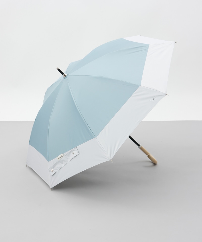 【Ungrid（アングリッド）】切継ぎロゴプリント晴雨兼用傘（長傘）