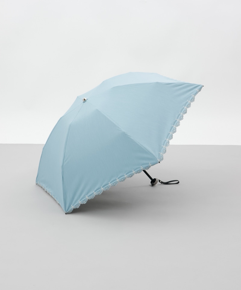 【 BLAO（ブラオ）】サマーシールド　ボーラー刺しゅう晴雨兼用傘(折りたたみ)