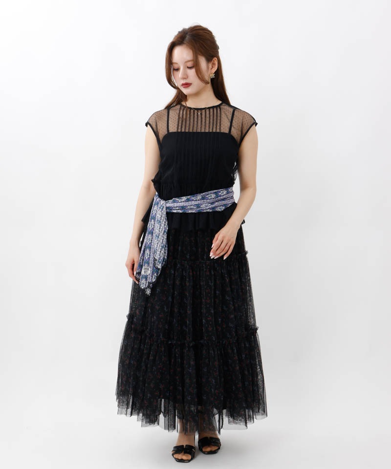 【 ANNA SUI（アナ スイ）】シルクレーヨンプチロングスカーフ