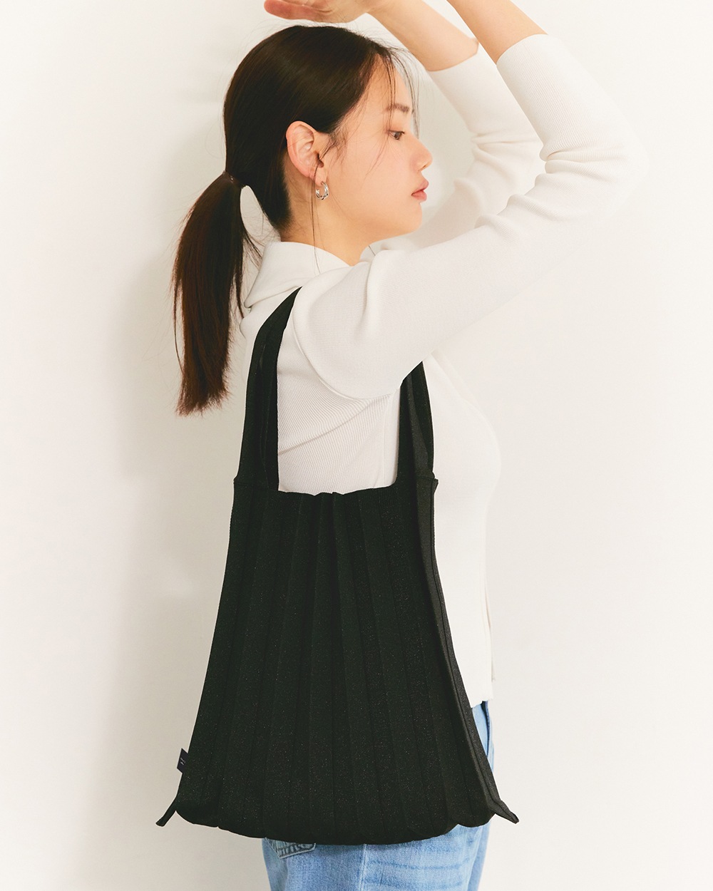 【PLEATS MAMA(プリーツママ)】GLITTER SHOULDER BAG グリッターショルダーバッグ