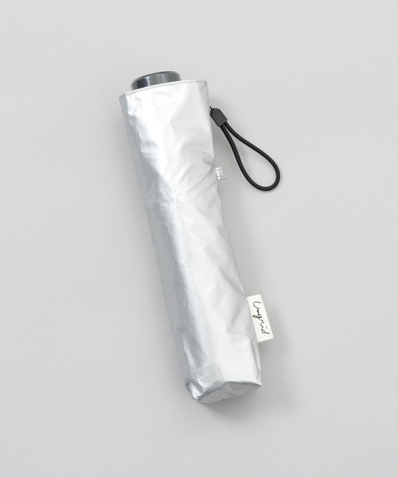 【Ungrid（アングリッド）】無地ロゴワンポイントプリント晴雨兼用傘（折りたたみ）