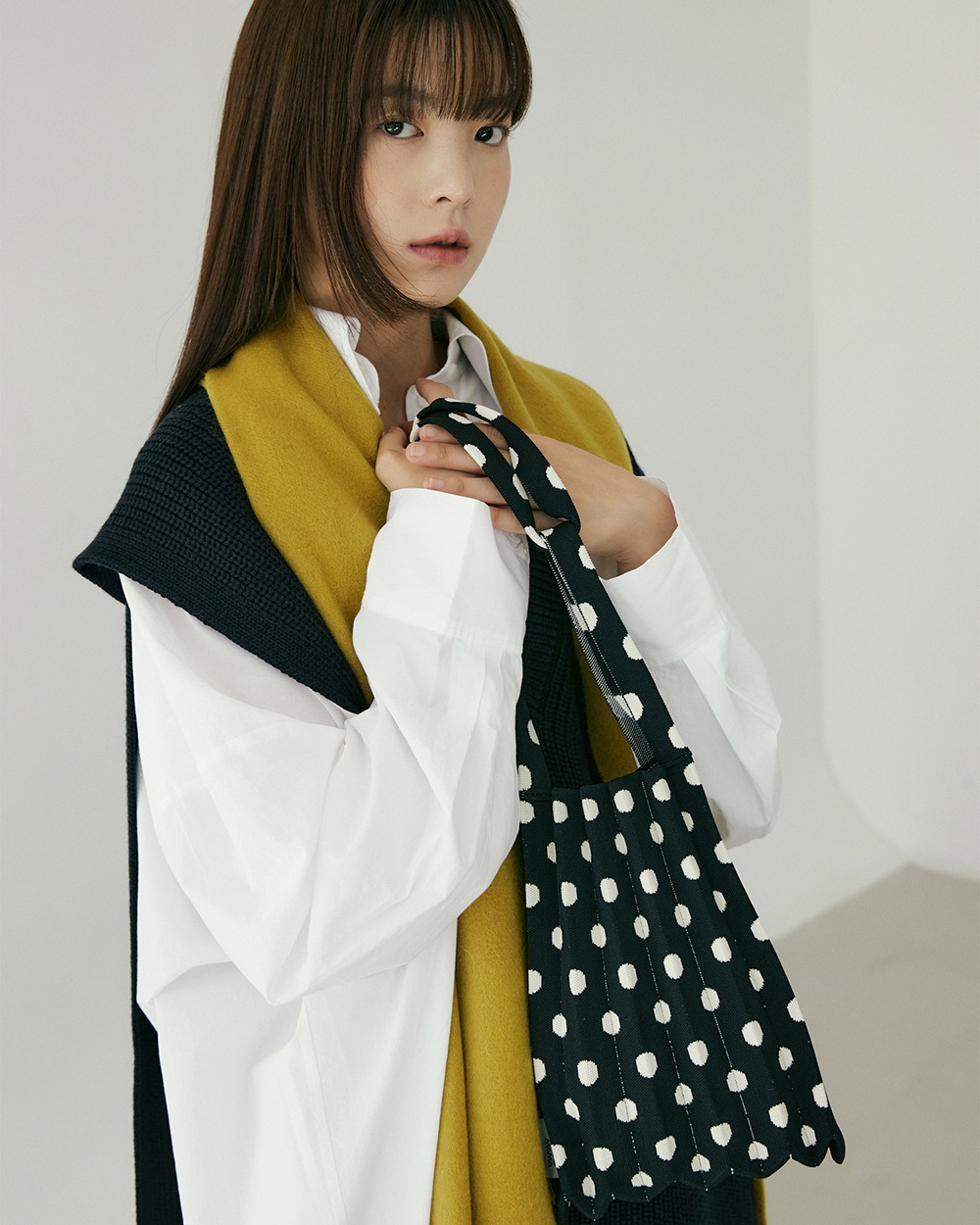 【PLEATS MAMA(プリーツママ)】MINI SHOULDER BAG DOT  ミニショルダーバッグ　ドット