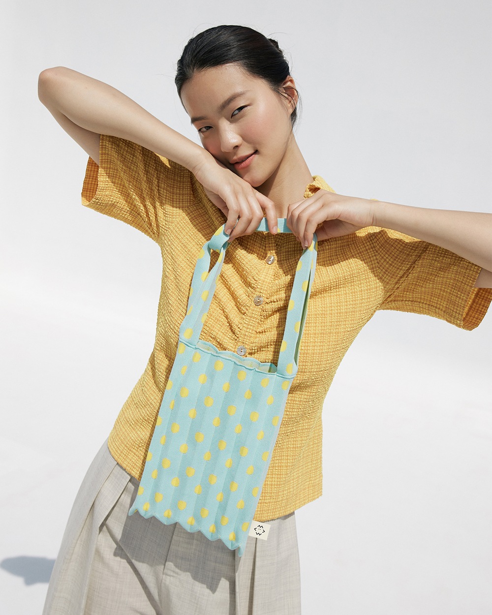 【PLEATS MAMA(プリーツママ)】MINI SHOULDER BAG DOT  ミニショルダーバッグ　ドット