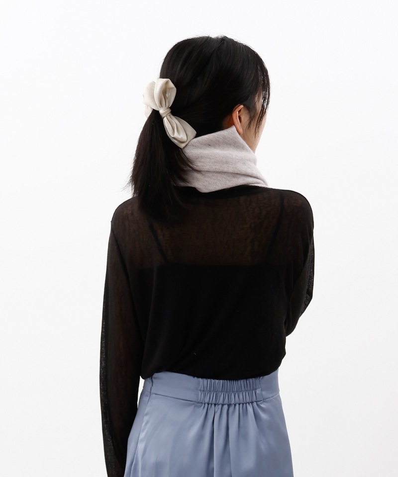 【 LANVIN COLLECTION（ランバン コレクション） 】カシミヤ100%無地 リバーシブルマフラー(WASH)