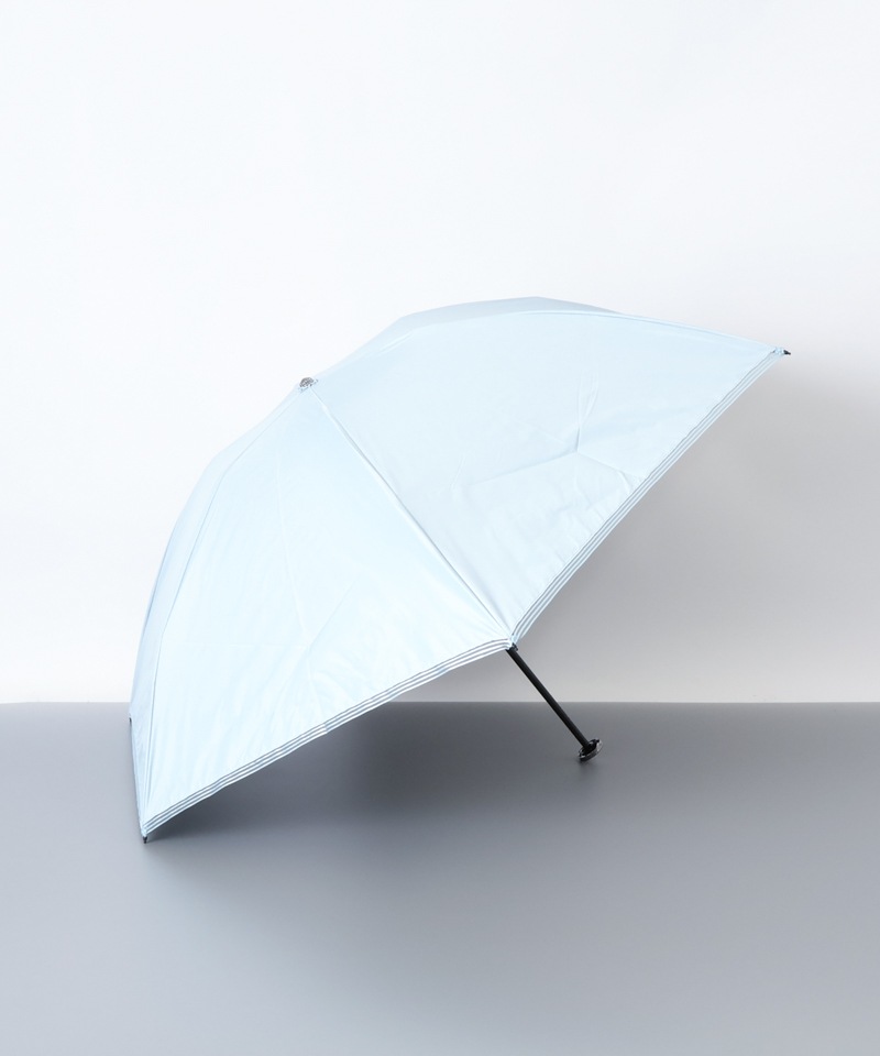 【 BLAO（ブラオ）】オーガンジーストライプテープ晴雨兼用傘(折りたたみ傘)