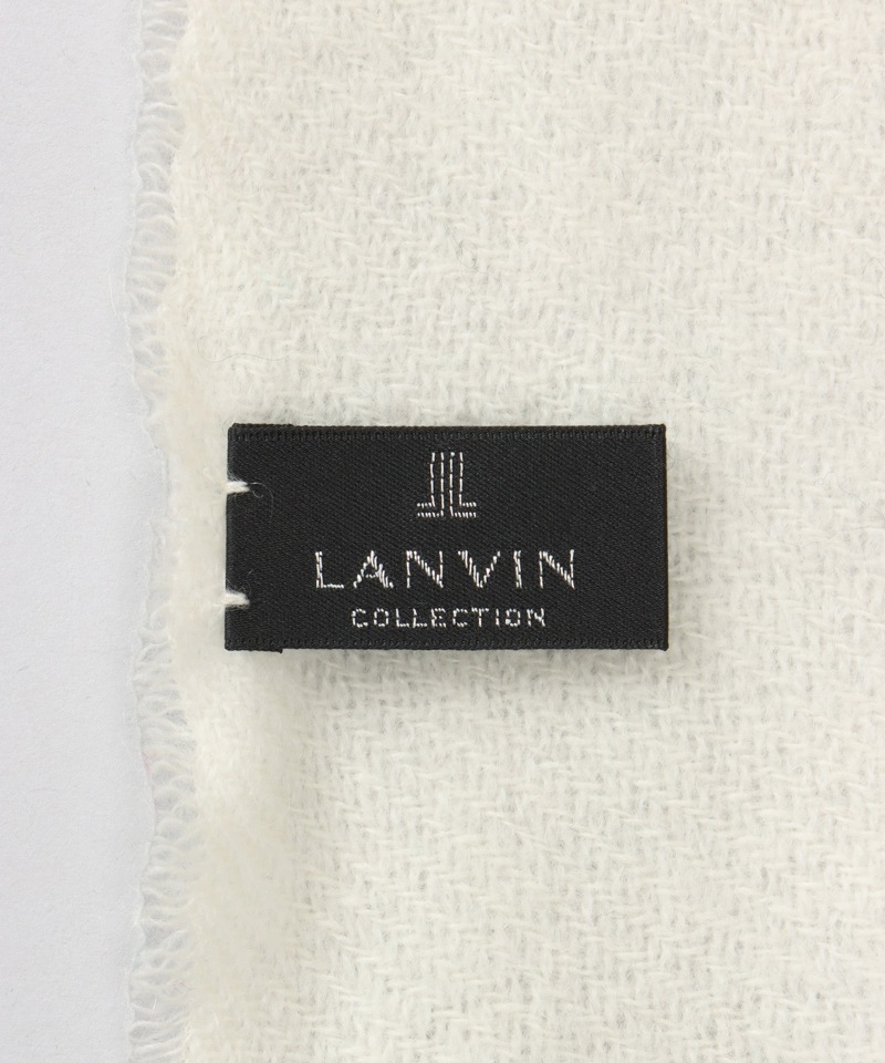 【 LANVIN COLLECTION（ランバン コレクション） 】エアリーカシミヤ中厚無地ストール