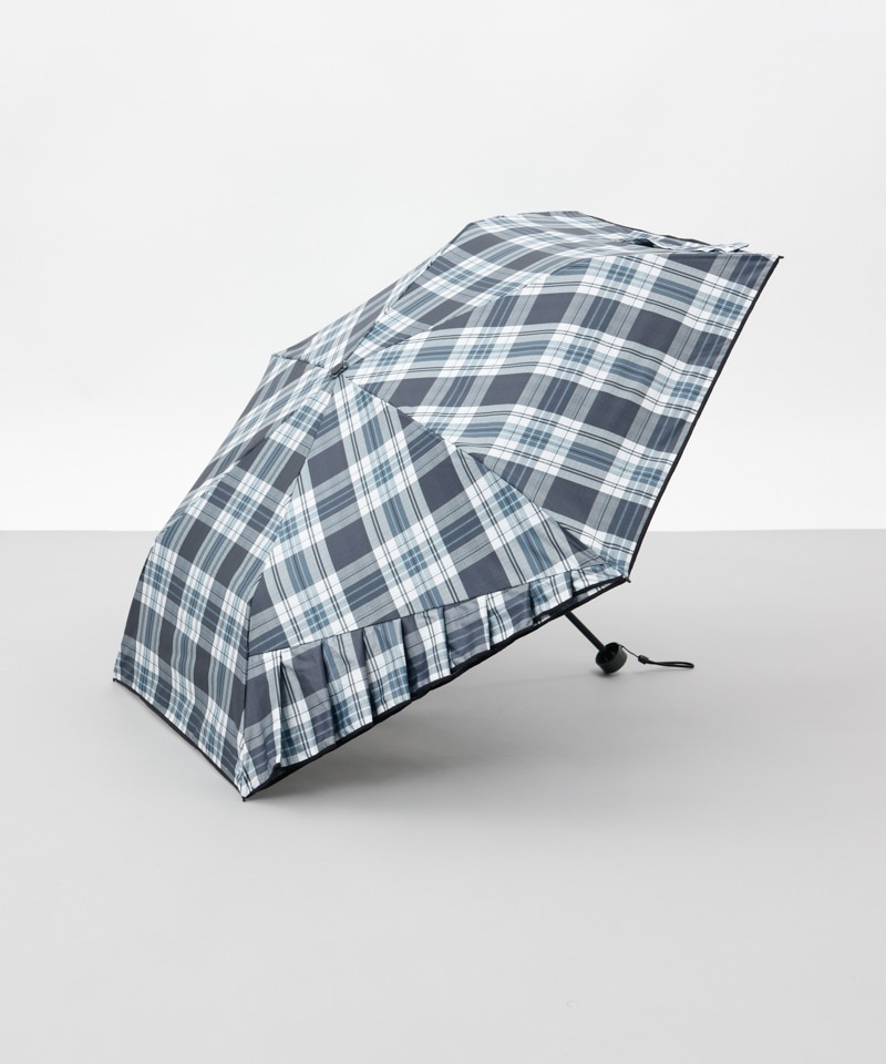 Ungrid（アングリッド）】ワンポイントフリルチェック柄プリント晴雨