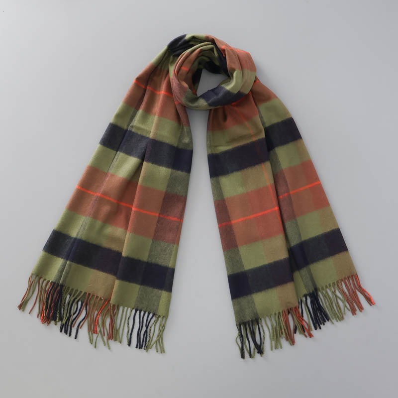 【Johnstons of Elgin（ジョンストンズ オブ エルガン）】 カシミヤ100％起毛チェック柄ストール