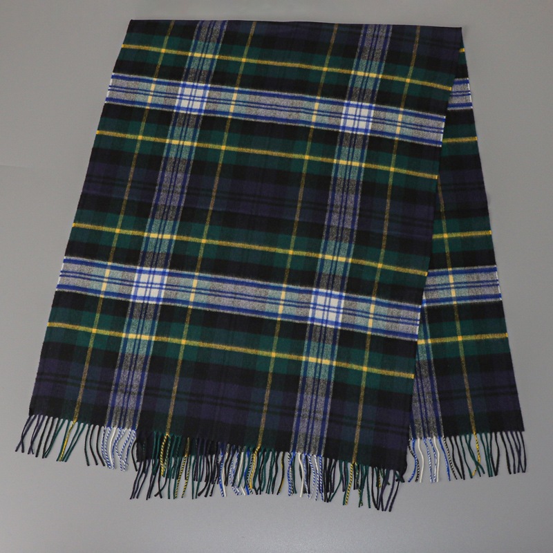 【Johnstons of Elgin（ジョンストンズ オブ エルガン）】 カシミヤ100％起毛チェック柄ストール